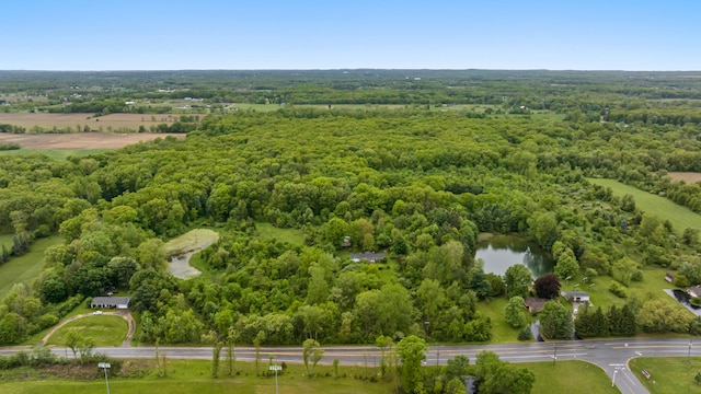 2141 N Parker Rd, Dexter, MI 48130 - aerial view of a forest and a nearby body of water