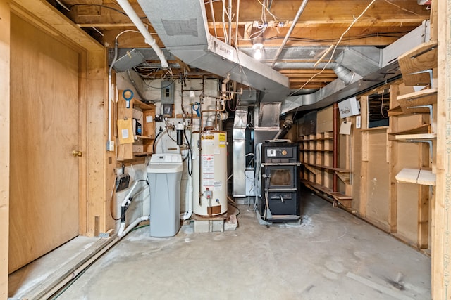 2141 N Parker Rd, Dexter, MI 48130 - unfinished below grade area featuring water heater and a water softener