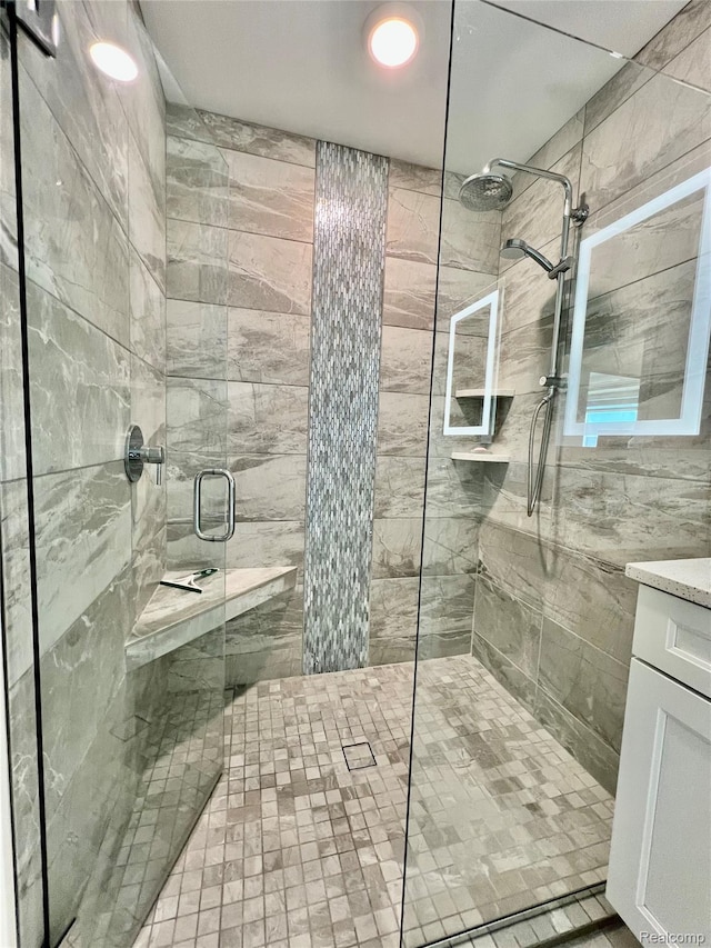 201 Beers St Unit 44, Port Huron, MI 48060 - bathroom with a stall shower and vanity