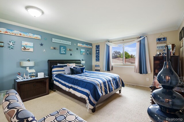 14850 La Grande Plz, Warren, MI 48088 - carpeted bedroom with ornamental molding and baseboards