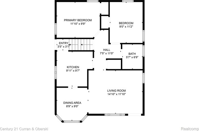 1950 Byrd St, Dearborn, MI 48124 - floor plan / room layout