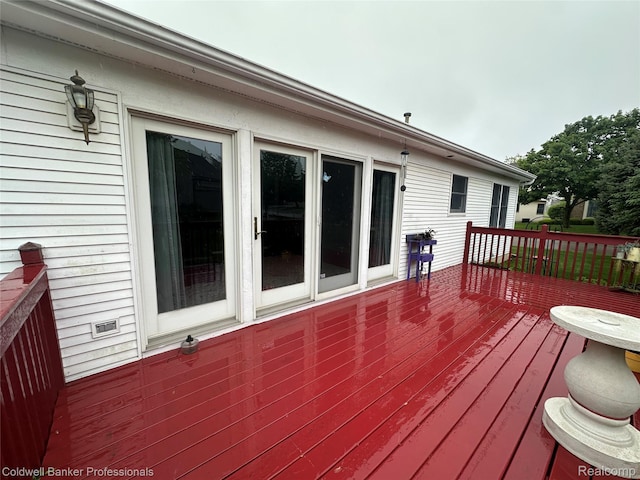 638 Eastway Cir, Lapeer, MI 48446 - view of wooden terrace