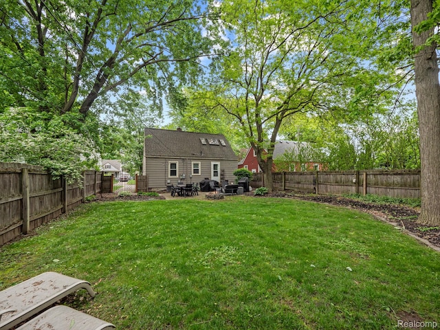 1017 N Connecticut Ave, Royal Oak, MI 48067 - view of yard with an outdoor fire pit and a patio area
