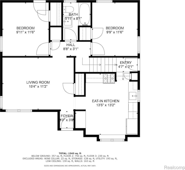 1017 N Connecticut Ave, Royal Oak, MI 48067 - home floor plan