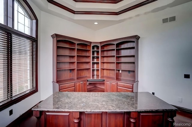 2571 N Long Lake Rd, Fenton, MI 48430 - office space with ornamental molding, baseboards, and recessed lighting