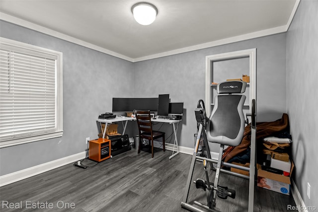 15237 Oceana Ave, Allen Park, MI 48101 - home office with wood finished floors and baseboards