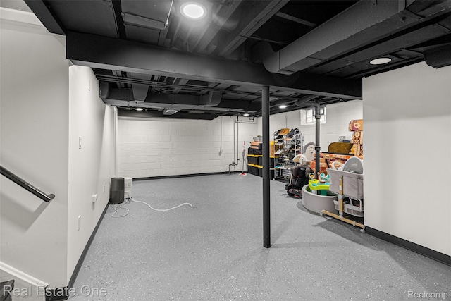 15237 Oceana Ave, Allen Park, MI 48101 - basement with concrete block wall and baseboards