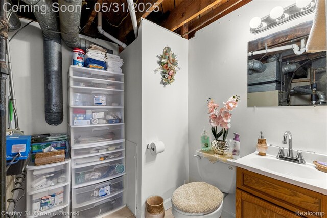 15210 Russell Ave, Allen Park, MI 48101 - half bathroom with vanity and toilet