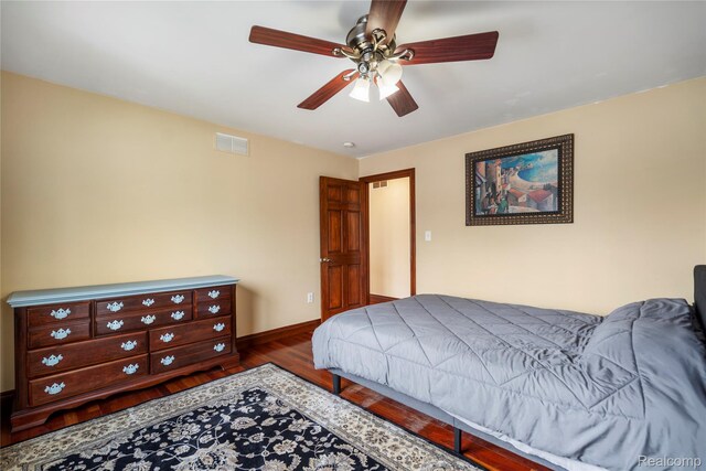 11589 Ember, Davisburg, MI 48350 - bedroom with wood finished floors, baseboards, and ceiling fan