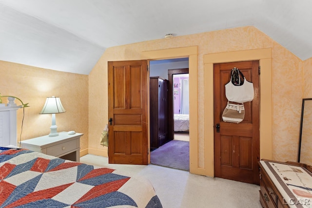 134 W Lagrange St, Morenci, MI 49256 - bedroom with lofted ceiling and light carpet