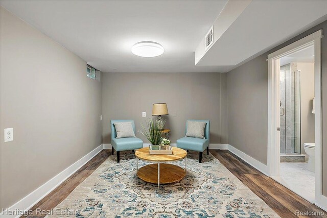 2376 Bacon Ave, Berkley, MI 48072 - sitting room featuring dark wood finished floors and baseboards