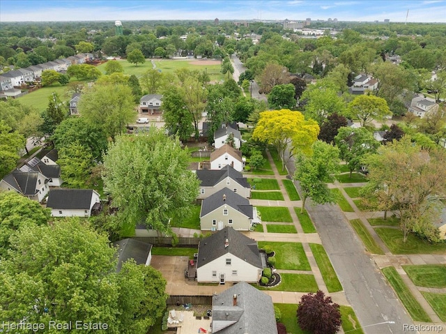 2376 Bacon Ave, Berkley, MI 48072 - aerial perspective of suburban area with a tree filled landscape