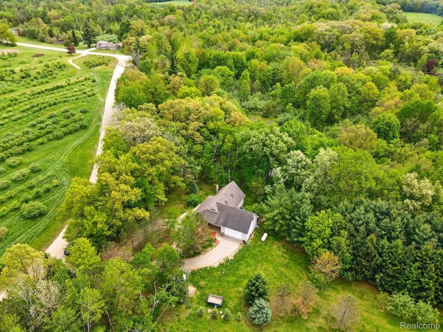 5960 Kidder Rd, Almont, MI 48003 - overview of rural landscape with a forest