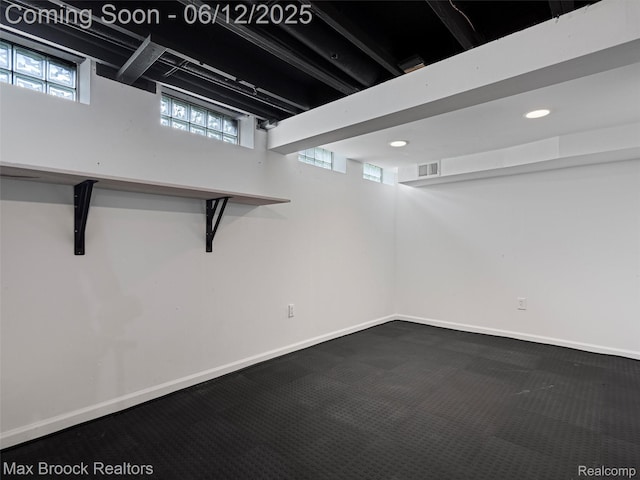 5544 Kingsfield Dr, West Bloomfield, MI 48322 - basement featuring carpet, baseboards, and recessed lighting