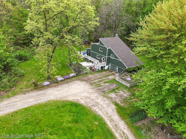 12445 Shaffer Rd, Davisburg, MI 48350 - aerial view of property and surrounding area with a forest