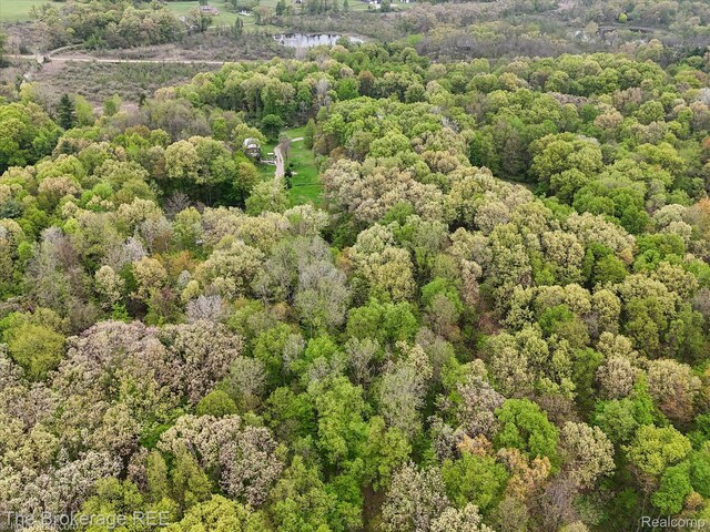 12445 Shaffer Rd, Davisburg, MI 48350 - aerial view of property's location with a forest