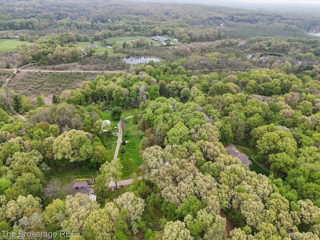 12445 Shaffer Rd, Davisburg, MI 48350 - view of property location featuring a heavily wooded area and a nearby body of water
