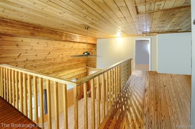 12445 Shaffer Rd, Davisburg, MI 48350 - corridor with wooden ceiling