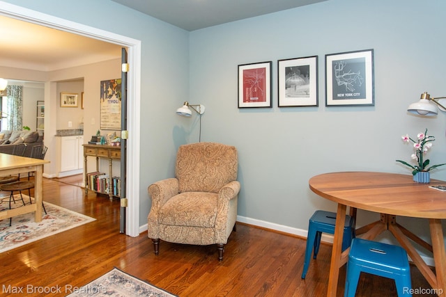 13317 Victoria Ave, Huntington Woods, MI 48070 - living area featuring wood finished floors and baseboards
