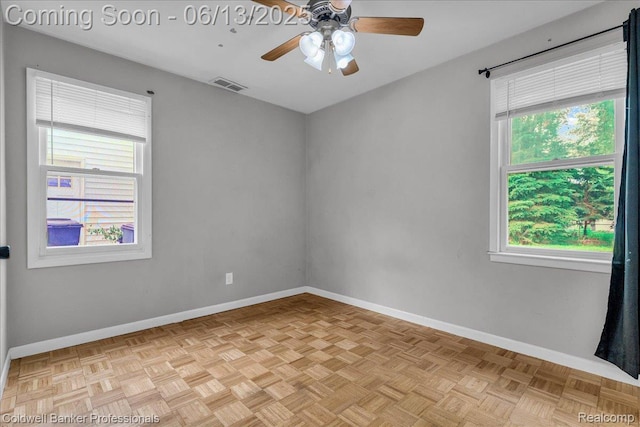 9060 N Sheldon Rd, Plymouth, MI 48170 - empty room with baseboards and ceiling fan