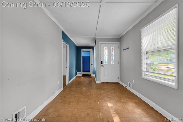9060 N Sheldon Rd, Plymouth, MI 48170 - entryway featuring baseboards and ornamental molding