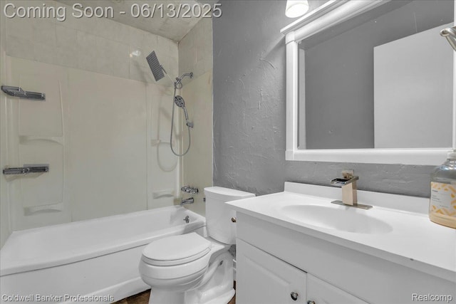 9060 N Sheldon Rd, Plymouth, MI 48170 - full bath featuring a textured wall, vanity, and bathing tub / shower combination
