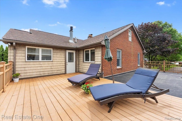 28395 Swan Island Dr, Grosse Ile, MI 48138 - view of wooden terrace