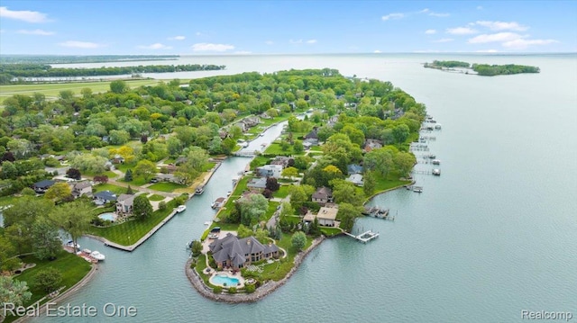 28395 Swan Island Dr, Grosse Ile, MI 48138 - aerial view of a nearby body of water
