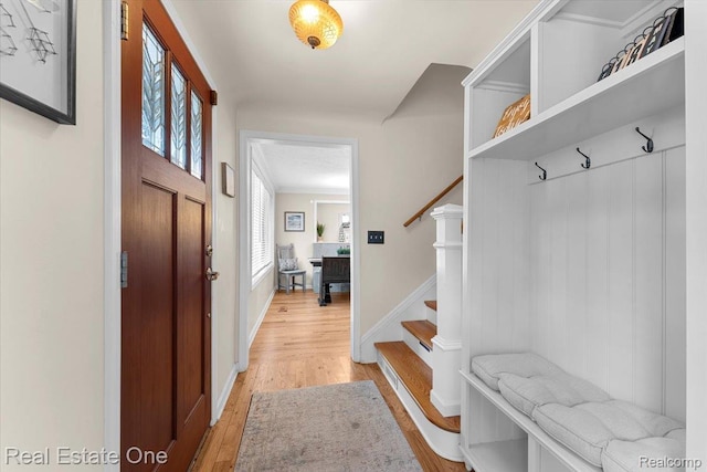 28395 Swan Island Dr, Grosse Ile, MI 48138 - mudroom with light wood finished floors and healthy amount of natural light