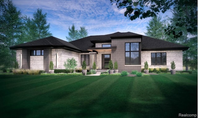 1760 Vista Dr, Oakland, MI 48363 - view of front of house with a front lawn