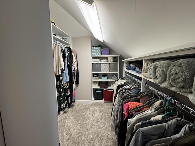 1300 Winding Ridge Ln Unit D8, Indiana, IN 46383 - walk in closet featuring carpet flooring and vaulted ceiling