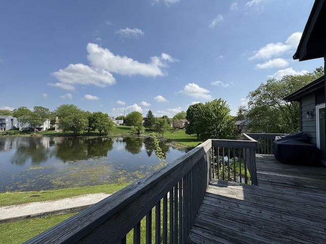 1300 Winding Ridge Ln Unit D8, Indiana, IN 46383 - wooden deck featuring a water view