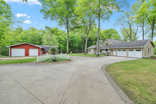 8750 20th Ave, Remus, MI 49340 - view of front of house featuring a detached garage