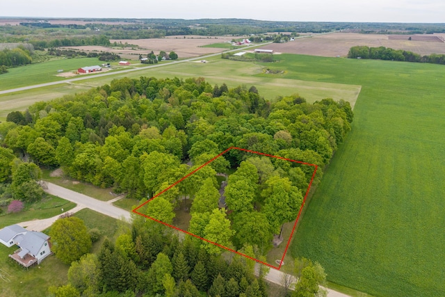 8750 20th Ave, Remus, MI 49340 - overview of rural landscape featuring property boundaries highlighted