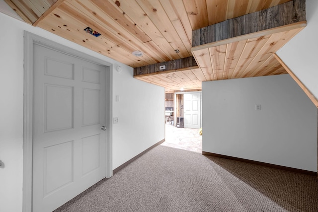 8750 20th Ave, Remus, MI 49340 - bonus room with wooden ceiling, carpet, and baseboards