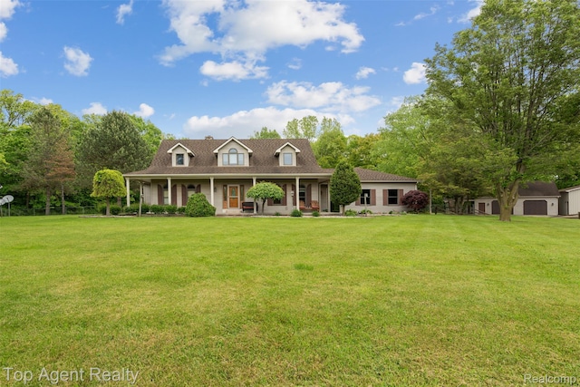7386 Card Rd, Smiths Creek, MI 48074 - cape cod house with a porch and a front yard
