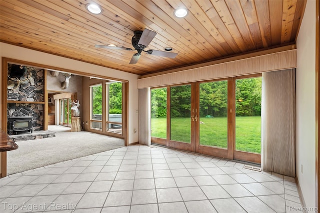 7386 Card Rd, Smiths Creek, MI 48074 - unfurnished sunroom with french doors