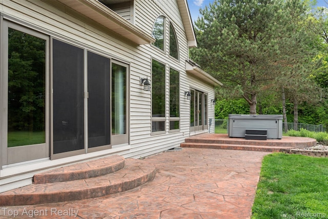 7386 Card Rd, Smiths Creek, MI 48074 - view of patio featuring a hot tub