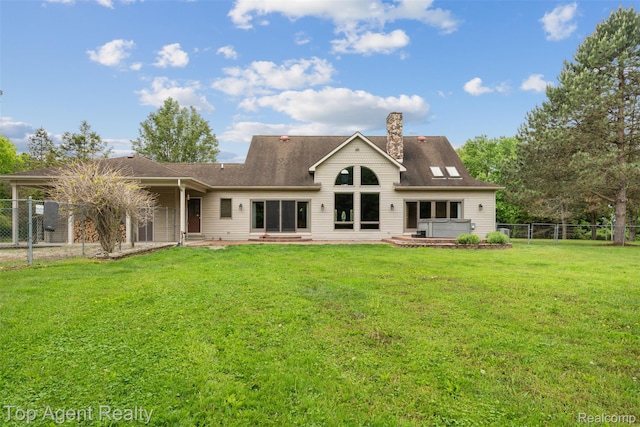 7386 Card Rd, Smiths Creek, MI 48074 - back of house with a chimney and a patio