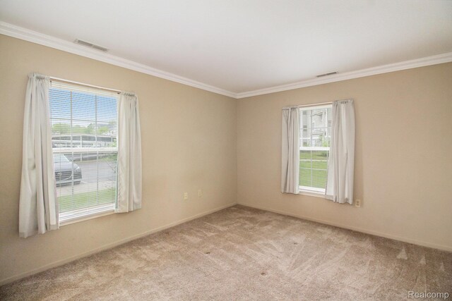 15200 Silver Pkwy Unit 101, Fenton, MI 48430 - carpeted empty room with healthy amount of natural light, ornamental molding, and baseboards
