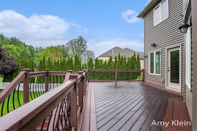 1657 N Bay Dr, Hudsonville, MI 49426 - view of wooden terrace