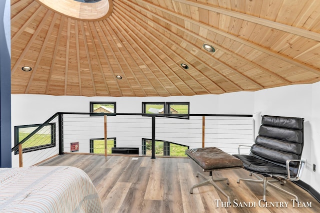 18619 130th Ave, Fruitport, MI 49415 - bedroom featuring wood ceiling and wood finished floors
