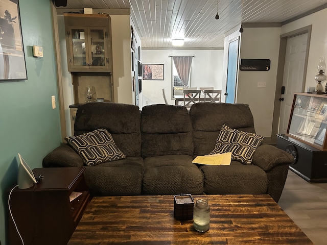 3092 S M 37, Baldwin, MI 49304 - living room featuring wood finished floors and wood ceiling