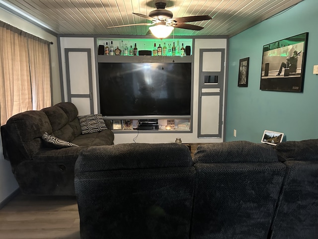 3092 S M 37, Baldwin, MI 49304 - living room with wood finished floors and ceiling fan