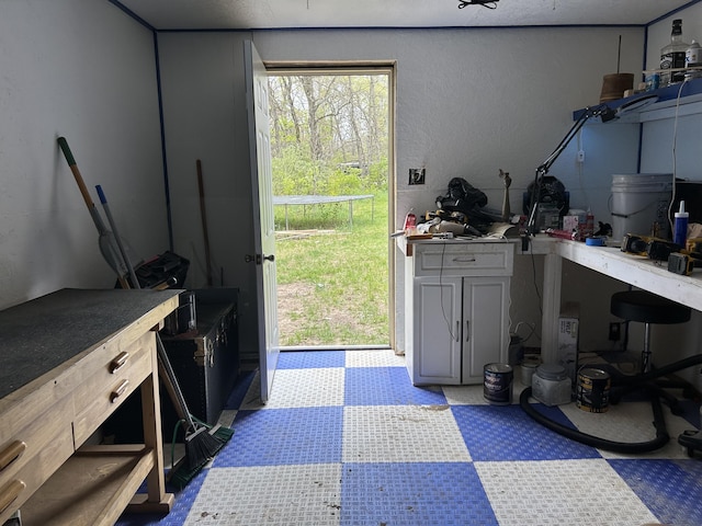 3092 S M 37, Baldwin, MI 49304 - kitchen with tile patterned floors and light countertops