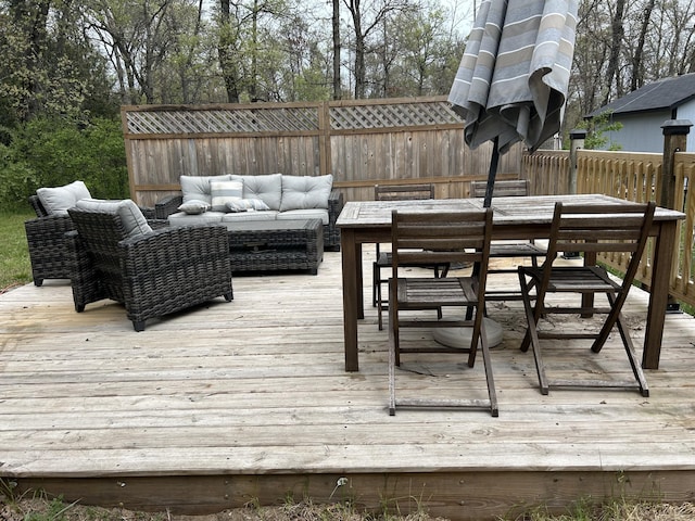 3092 S M 37, Baldwin, MI 49304 - wooden terrace with outdoor lounge area
