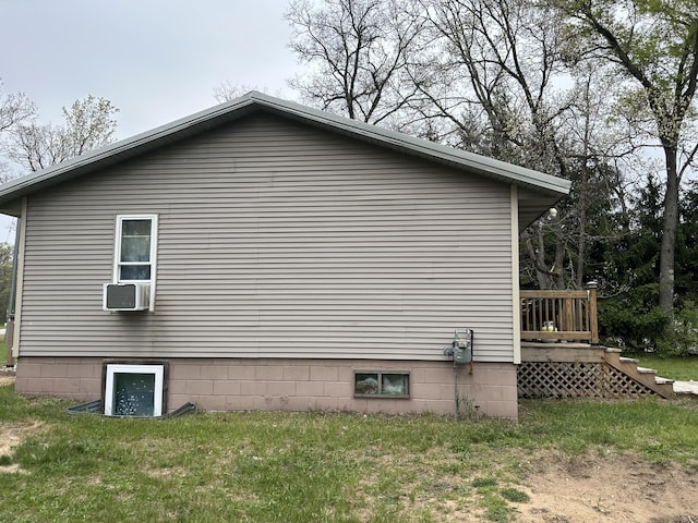 3092 S M 37, Baldwin, MI 49304 - view of side of property featuring stairway, a deck, and cooling unit