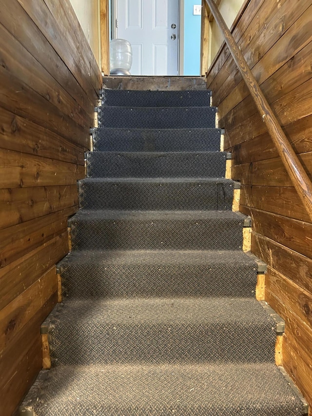 3092 S M 37, Baldwin, MI 49304 - stairs with wooden walls