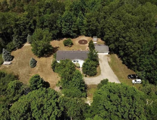 11478 E 7 Mile Rd, Tustin, MI 49688 - aerial overview of property's location with a forest