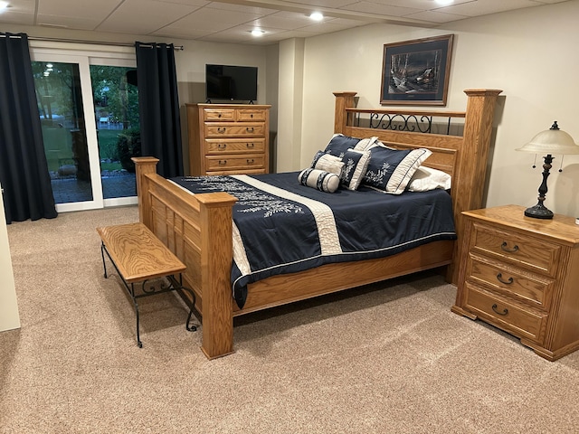 14278 Tyson Trl, Camden, MI 49232 - bedroom with carpet floors and a drop ceiling